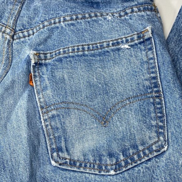 Aligrace Women’s Undone Mini Rise Straight Jeans Size 26 Blue — Fray Waistband - Picture 2 of 8